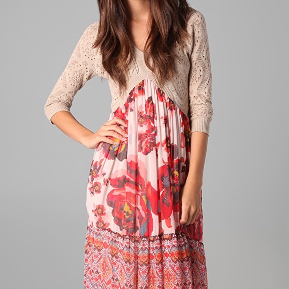 Free People Ethnic Rose Maxi Dress